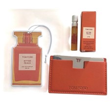 Tom Ford Bitter Peach Set w/ 2ml Spray Car Freshener Card Holder