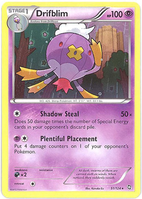 Pokemon Card - Dragons Exalted 51/124 - DRIFBLIM (rare) - NM/M