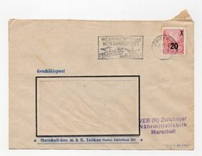 Brief 1954 Marschall N&auml;hrmittelfabrik Zwickau DDR Stempel