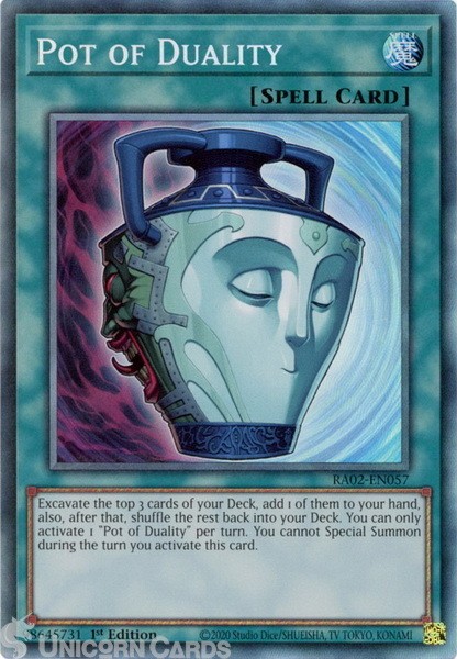 RA02-EN057 Pot of Duality : Collector's Rare 1st Edition YuGiOh Card