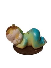 Vintage Celluloid Baby Miniature Figure Sleeping Bottom Up 1" for Crafting