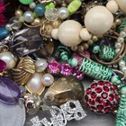 4 LB Vintage Costume Jewelry Lot Craft Wear Resell Lot 7090