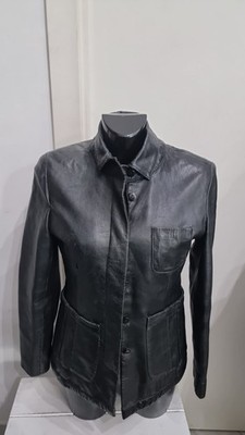 Jacke Mantel Damen Leder Farbe Schwarz Größe S/M Code AN138