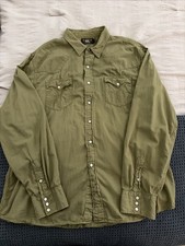 rrl button up shirt XXL Olive/green Western