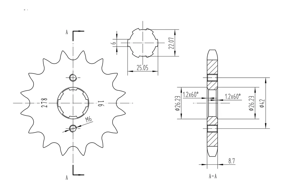 For Honda Nighthawk 450 1982-1986 BikeMaster 965625 530 Series Front Sprocket Foto 2 de 2
