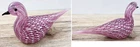 Maestri Murano Glass Bird Figurine Pink White Art Glass Good condition Italy