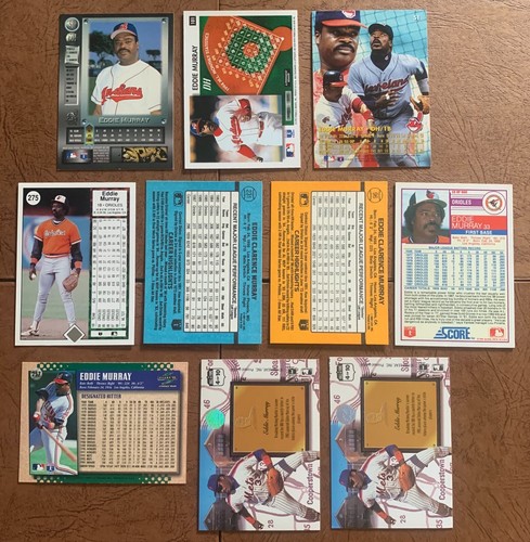 EDDIE MURRAY 10 card lot Orioles Mets Indians - Picture 2 of 2
