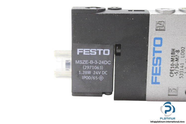 VÁLVULA SOLENÓIDE DUPLA FESTO 533141_CPE10-M1BH-5/3G-M7-B VÁLVULA SOLENÓIDE DUPLA - Imagem 3 de 4