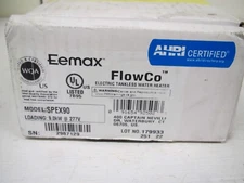 EeMax SPEX90, FlowCo Point-of-Use Tankless Electric Water Heater, 9.0kW, 277V