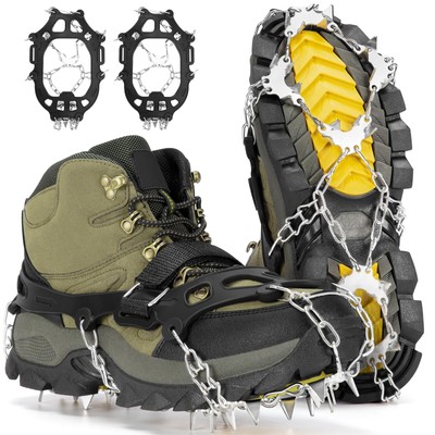 24-Spike Ice Cleats for Shoes & Boots - Traction Grips for Hiking & Climbing