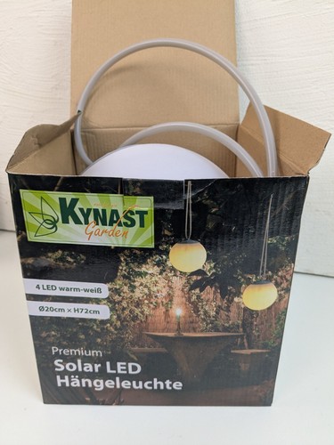 LED Solar Kugelleuchte Hängeleuchte für Garten Balkon 20cm Gartenkugel hängend - Bild 5 von 6