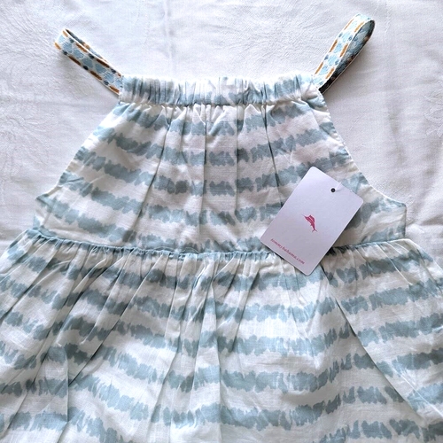 Tommy Bahama Girls Dress Kids Cotton Tiered Ruffle Sleeveless Lace Size 5 6 - Picture 5 of 8