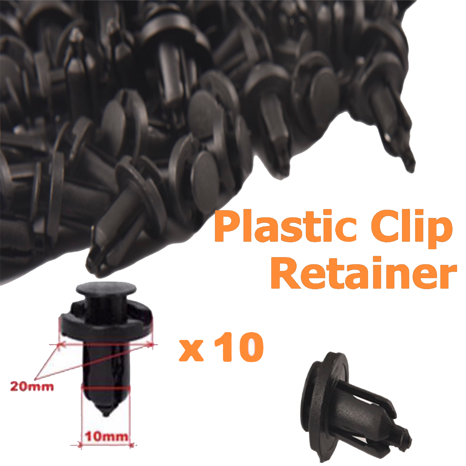 Set of 10 pcs Car Body/Bumper Push Pin Rivet Retainer Trim Moulding Clip Parts