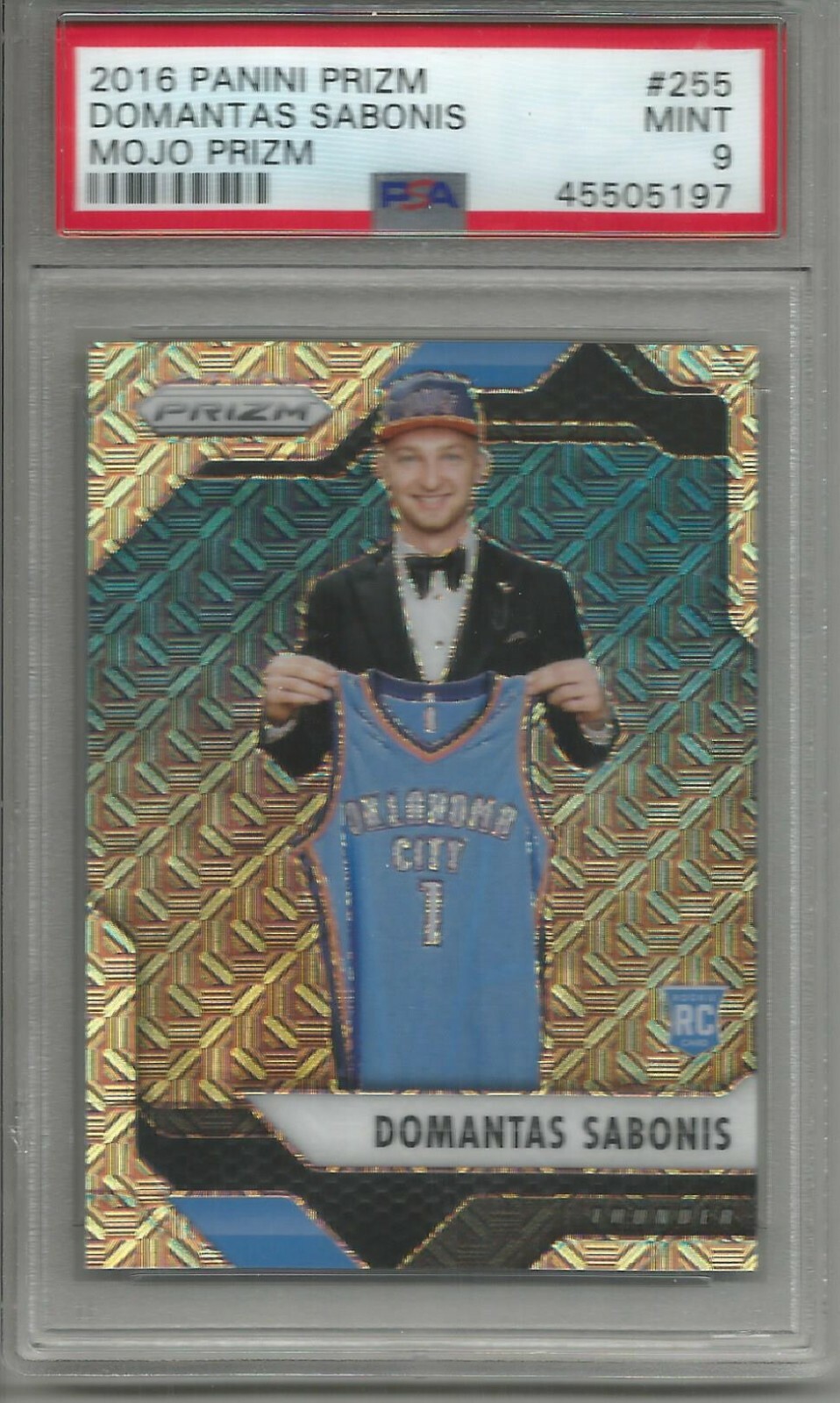 Domantas Sabonis 16/17 Panini Prizm Mojo Prizm Rookie #17/25 PSA 9