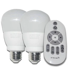 E26 9W Smart Led Light-Bulb Dimmable (Warm/Cool) Brightness with Remote-Control