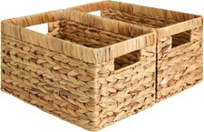 Wicker Basket, Baskets for Organizing, Storage Basket with Built-in Handles