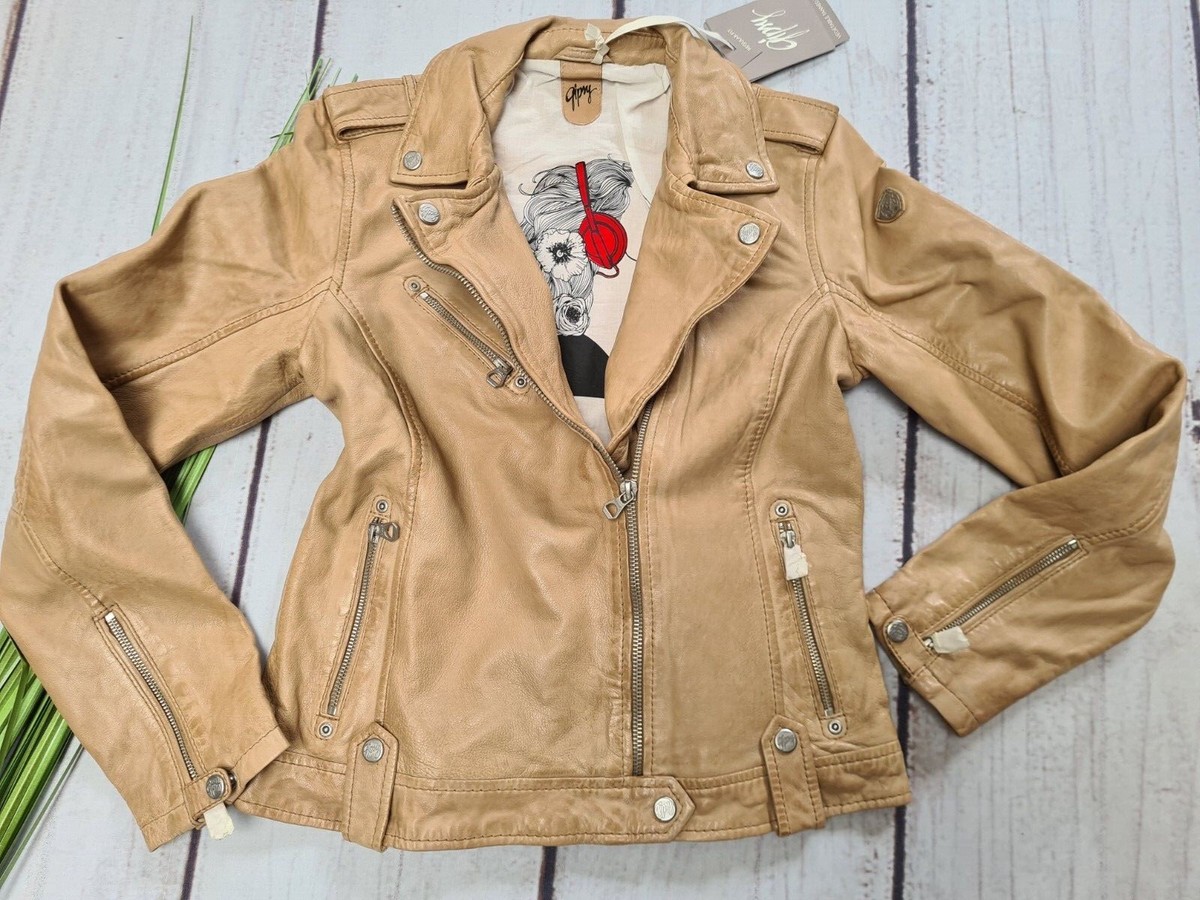 Gipsy Lederjacke Jacke Damen braun cognac Biker Style M (5 151