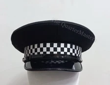 UK/ British Police officer  Cap / Hat ( Black Wool/Melton Top)