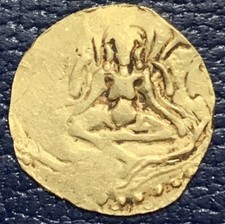 Kalachuris of Tripuri Gold 4 1/2 Masha Gangeya Deva ca 1015-1040 Earlier Style