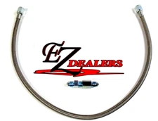 24" Gauge line Kit Oil Fuel Pressure Hose - 4 AN Braided 1/8" NPT  FREE SHIPPING