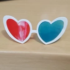 Lol Surprise OMG Doll Pink Chick Accessory Red Blue Heart Shaped Glasses