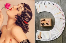 Playing Cards ~ GORGEOUS LADIES Beautiful Vintage Retro Pin Up Artworks 066