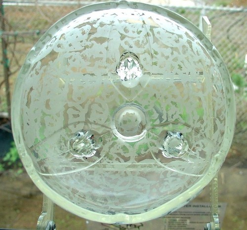 FENTON"SRC"WHITE"MING"ETCHED"1950'sFTD*CUPPED"ROSE BOWL/VASE"MINT GLASS"30%SALE! - Picture 9 of 10