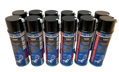 DINITROL 1000 Klar Hohlraumwachs Spray Aerosol 500ml Rostschutz Schutz x 12