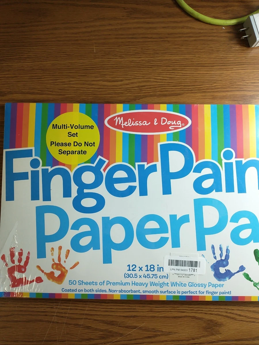 Melissa & Doug Finger Paint Paper Pad (12 x 18 inches) - 50 Sheets