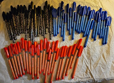 X20 Paper Mate Inkjoy 100 1.0mm Black Ink Pen +50 Mixed Blue & Red Ink Gel F Pen