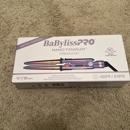 BaByliss PRO Nano Titanium Prima 2000 Stainless Steel 3 4 Mini Iron Babyliss Pro Nano Titanium Prima 2000 Stainless Steel 3 4 Mini Iron
