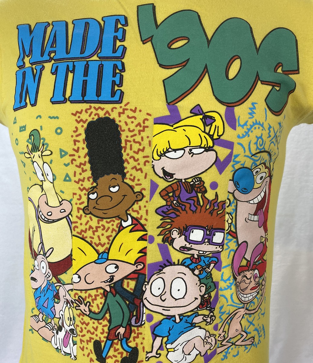 Nickelodeon Made in the 90s T-Shirt Sz Small Hey Arnold Rugrats