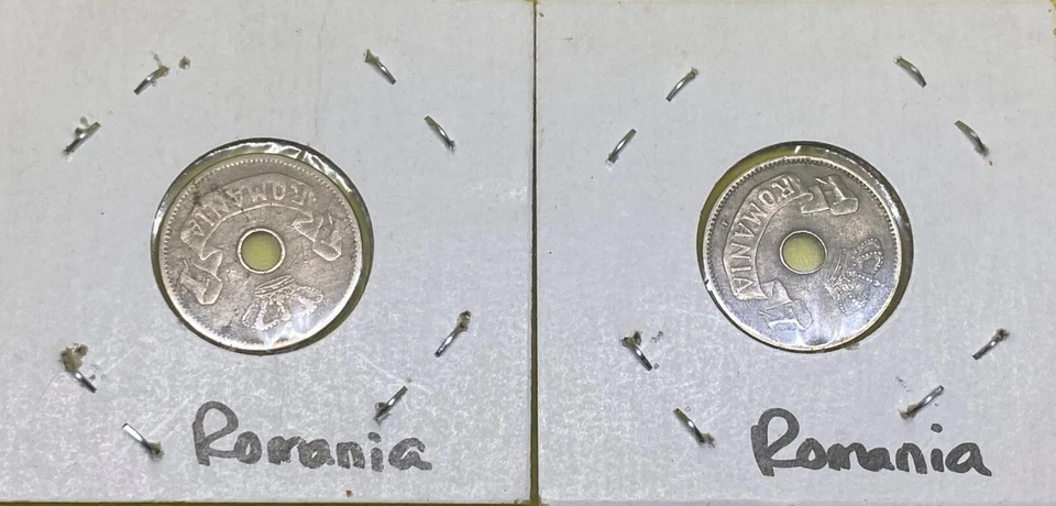 1905 & 1906 Romania Copper Nickel 5 Bani Coin Lot - Image 2 of 4