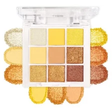 evpct 9 Colors Yellow Gold Bronze Cocoa Maroon Glitter Shimmer Matte Eye Shadow