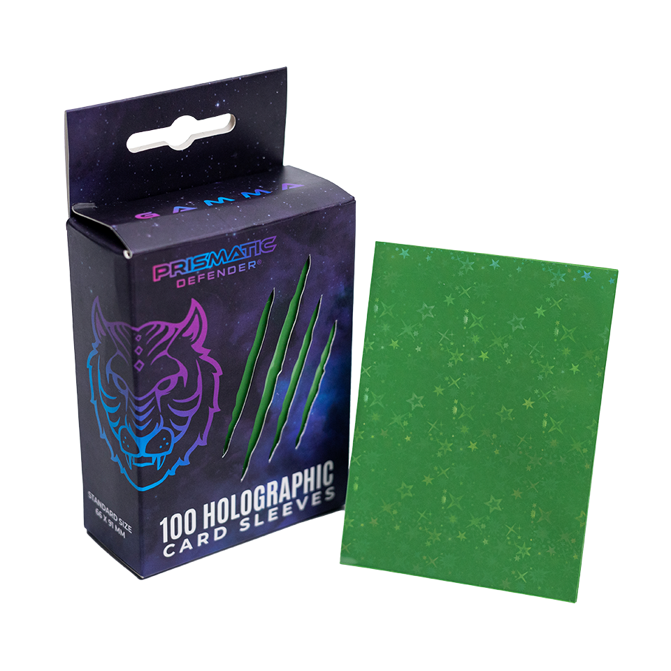 Prismatic Defender: Holographic Card Sleeves (Starfield) Black
