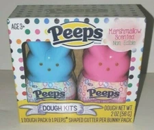 MARSHMALLOW SCENTED PEEPS EASTER BUNNY RABBIT SHAPE MODELING DOUGH SET & CUTTERS