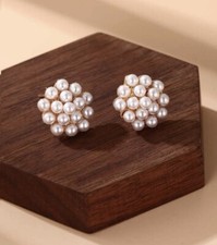 Fashion Jewellery Ladies Girls faux pearls studs earrings 1pair