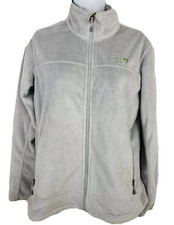 Mountain Hardwear Fleece Jacket Womens M Gray Full Zip Outdoor Hiking