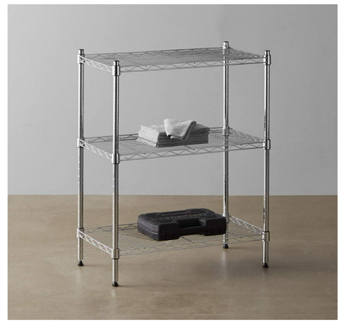 New 3 Tier Wire Shelving Unit Metal Shelf Rack Chrome Kitchen Office Organizer - Picture 4 of 4