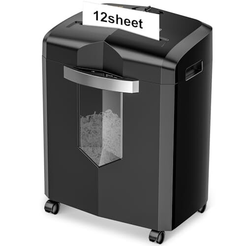 Paper Shredder, 12 Sheet Cross Cut Shredders for Home Office 12 Sheet-20 mins-image