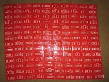 Vintage Personalized U S A Red Mini Bike Bicycle Vanity Metal License Plate A-F
