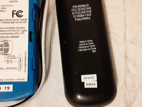 Geniune Hunter Replacement Ceiling Fan Remote & Receiver K803201000 Blue - Picture 14 of 15