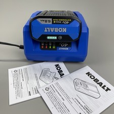 Kobalt 40V 40 Volt Max 6.0 Ah Battery and Charger Combo - Fast Rapid Charging