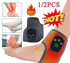 2/1PC Electric Foot Ankle Massager Heating Vibration Air Compression Pain Relief