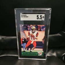 2000 Pacific Tom Brady RC #403 graded SGC 5.5