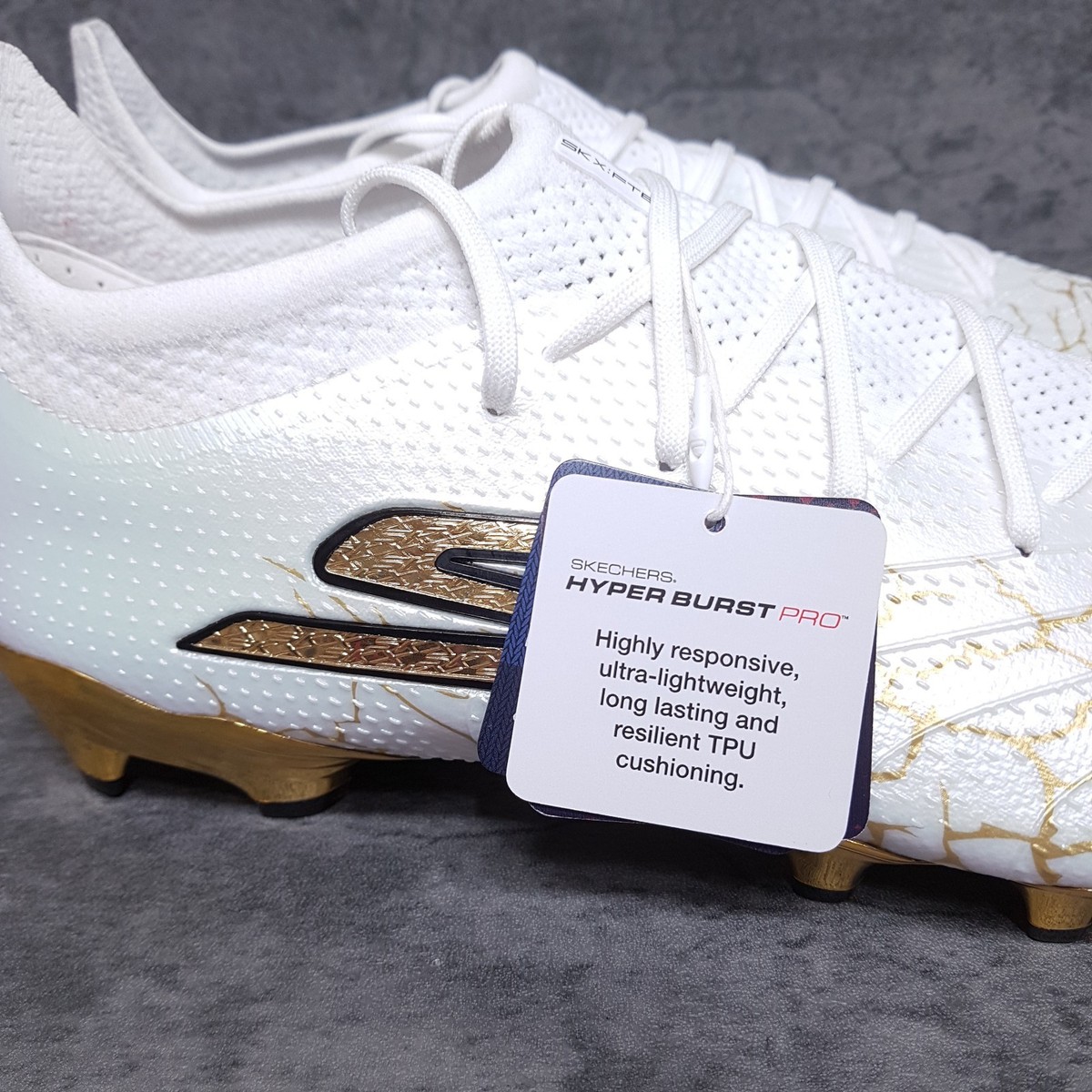 Skechers Soccer Cleats Mens 9.5 White Gold New SKX_01 Hyper Burst Pro FitKnit SKECHERS SKX 01 Hyper Burst Elite Soccer Cleats Mens 12.5  main image 2