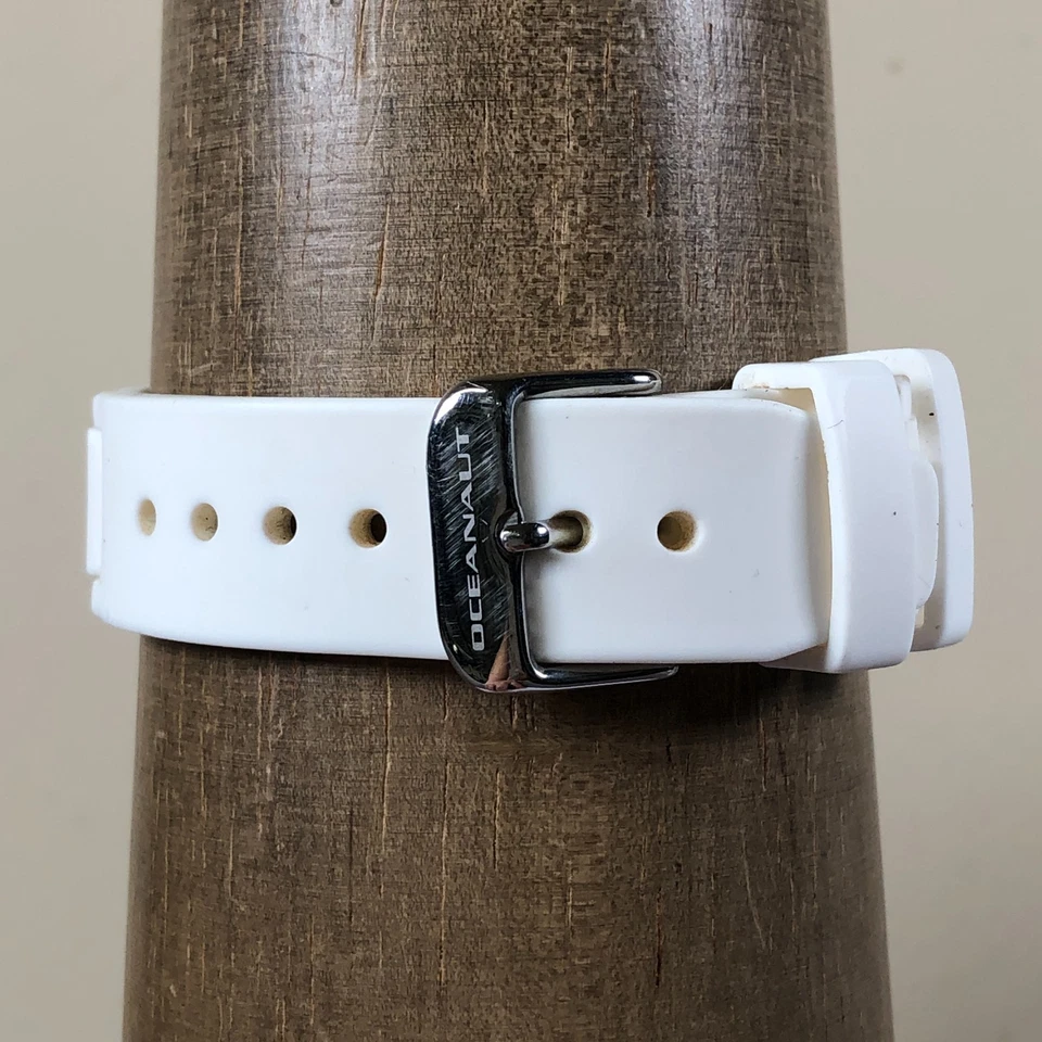 Reloj Oceanaut Sport Acqua Unisex Deportivo Blanco Banda Silicona Cuarzo 41mm 7 3/4" Foto 4 de 4