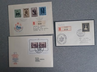 3 Covers with Michel no. 248 (1946) 256 (1947) and 311 314 (1953)