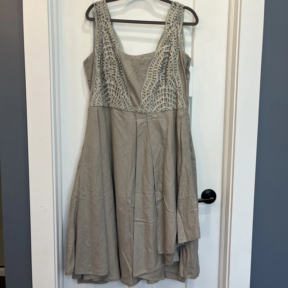 linen ruffle wrap dress Ruffle romance linen wrap dress main image 1