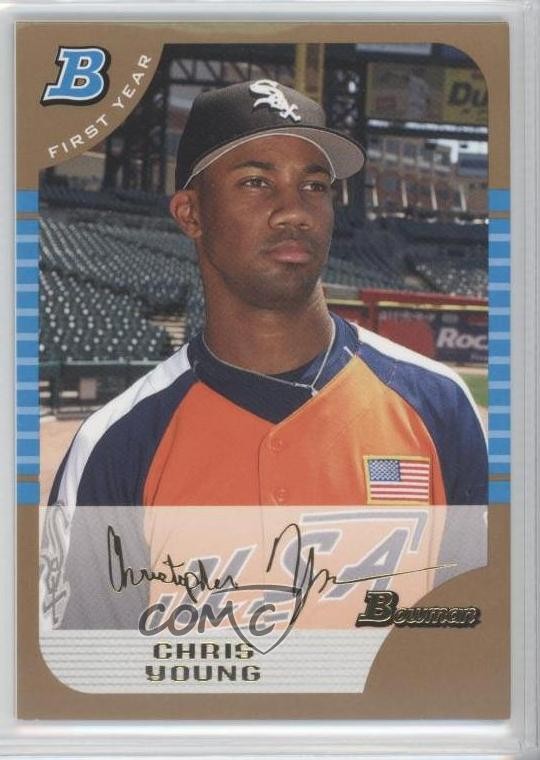 2005 Bowman Draft Gold Chris Young #BDP150 fm0